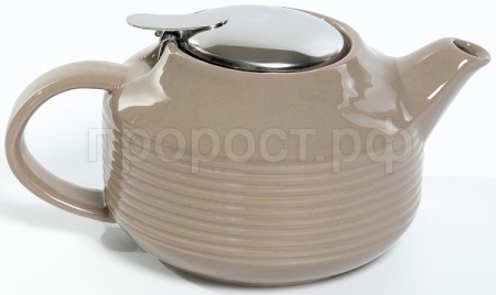 Чайник заварочный 700мл Феличита серо-бежевый с фильтром керамика 109-06130 /12шт/PSF